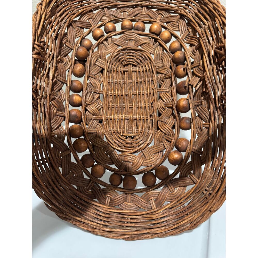 Vintage Woven Gathering Basket Phillipines - Picture 11 of 12